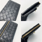 Bottega Veneta Intrecciato Long Wallet Black with Cloth Bag — view 6