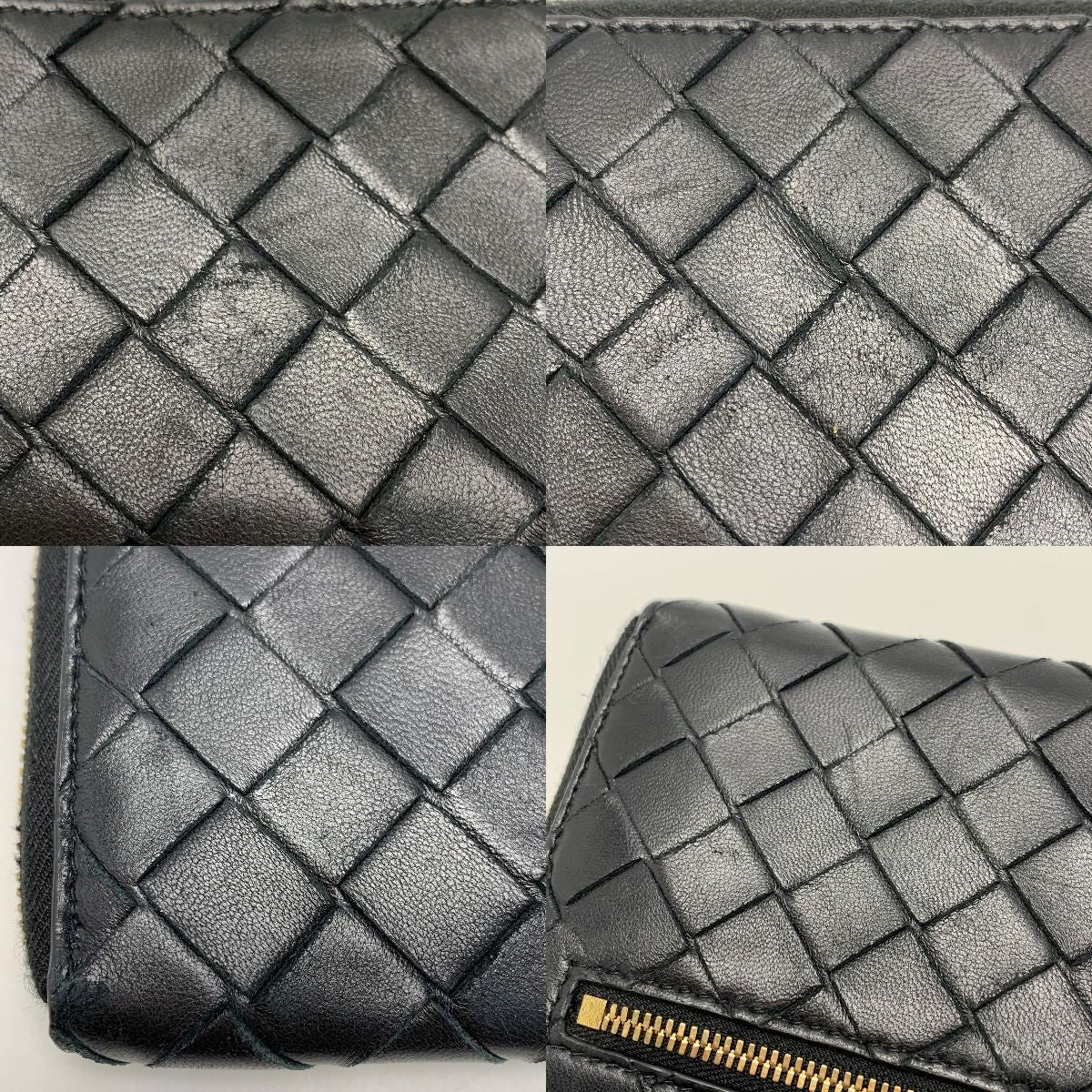 Bottega Veneta Intrecciato Long Wallet Black with Cloth Bag — view 8