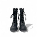 Christian Dior Arcade Boots Short Shoes Leather Black Logo Lace Up — view 2