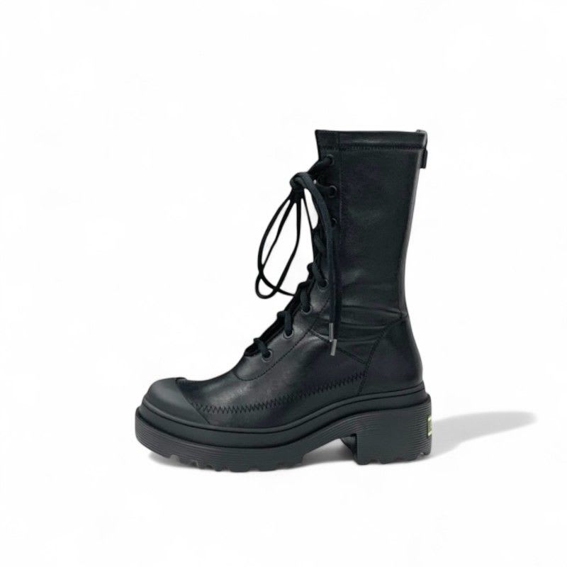 Christian Dior Arcade Boots Short Shoes Leather Black Logo Lace Up — view 3