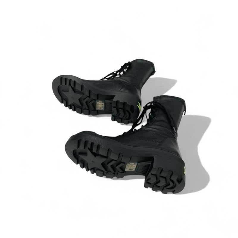 Christian Dior Arcade Boots Short Shoes Leather Black Logo Lace Up — view 6