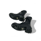 Christian Dior Arcade Boots Short Shoes Leather Black Logo Lace Up — view 6
