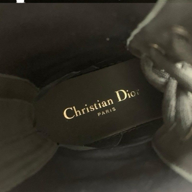Christian Dior Arcade Boots Short Shoes Leather Black Logo Lace Up — view 7