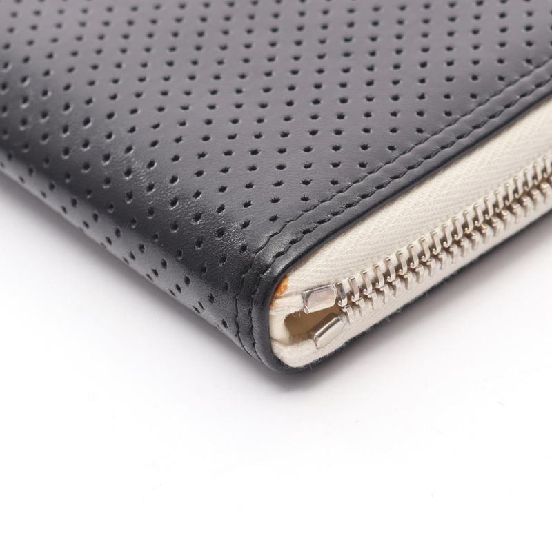 Chanel Round Long Wallet Coco Mark Black Leather — view 9
