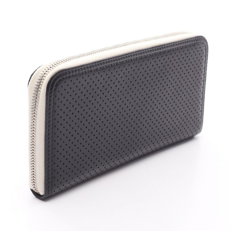 Chanel Round Long Wallet Coco Mark Black Leather — view 2