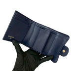 Chanel Quilted Coco Caviar Wallet Navy