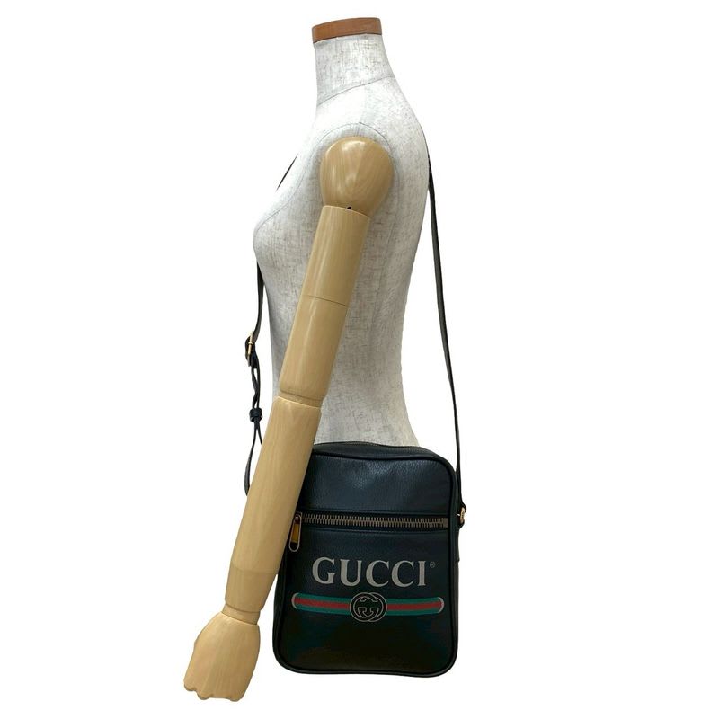 Gucci Sherry Line GG Logo Leather Shoulder Bag Sacoche Pochette Messenger — view 3