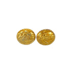 Chanel Vintage Mademoiselle Motif GP Oval Earrings Ear Cuff Accessory — view 4