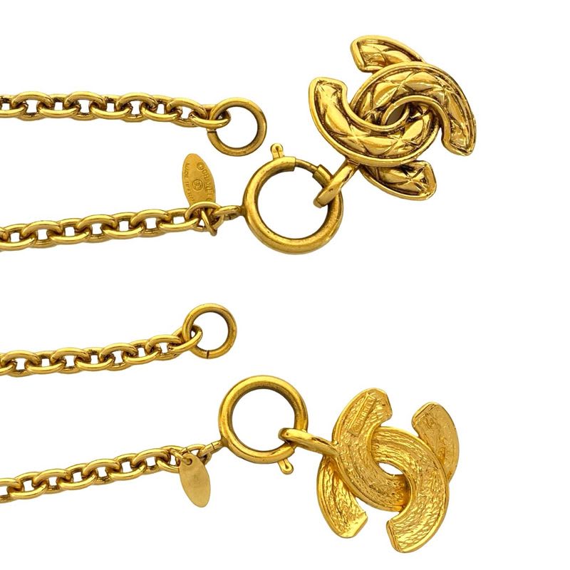 Chanel Vintage Coco Mark Motif GP Chain Necklace Pendant Accessory — view 3