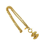 Chanel Vintage Coco Mark Motif GP Chain Necklace Pendant Accessory — view 4