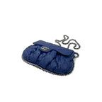 Chanel Bag Shoulder Blue Silver Single Flap Chain