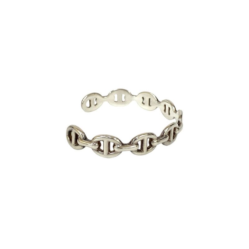 Hermes Chaine D'ancre Silver 925 Bangle Bracelet Accessories Small Items — view 5