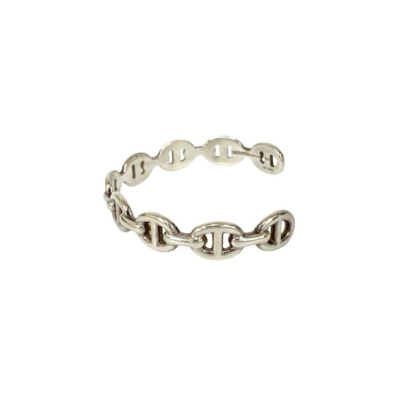 Hermes Chaine D'ancre Silver 925 Bangle Bracelet Accessories Small Items — view 4