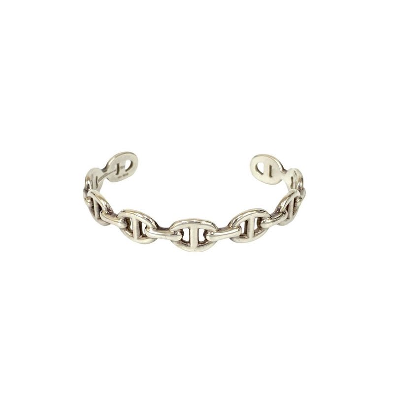 Hermes Chaine D'ancre Silver 925 Bangle Bracelet Accessories Small Items — view 6