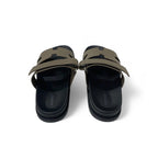 Hermes Chypre Sandals Shoes Leather Grey Velcro Strap Flat — view 5