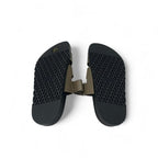 Hermes Chypre Sandals Shoes Leather Grey Velcro Strap Flat — view 6