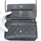 Chanel Quilted Caviar Leather Chain Shoulder Bag — view 6