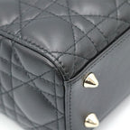 Christian Dior Black Lambskin Lady My ABCDior Bag Small Handbag — view 4