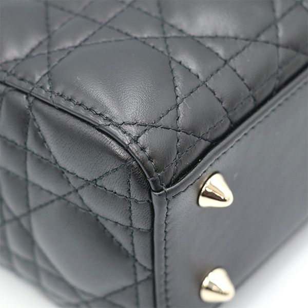 Christian Dior Black Lambskin Lady My ABCDior Bag Small Handbag — view 4