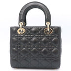 Christian Dior Black Lambskin Lady My ABCDior Bag Small Handbag — view 2