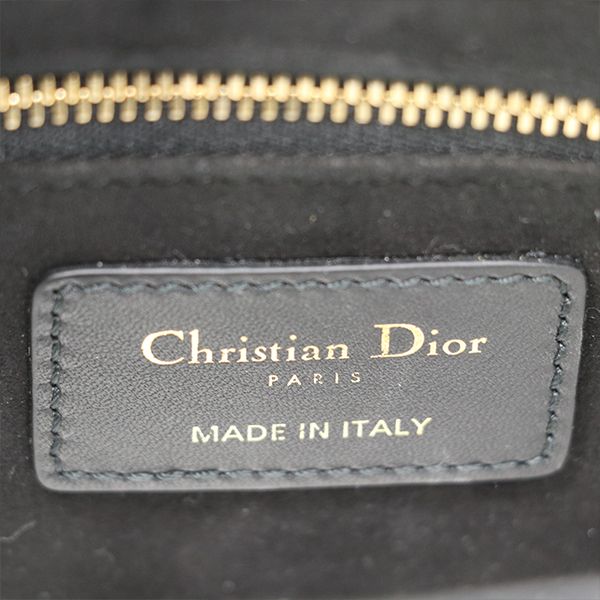 Christian Dior Black Lambskin Lady My ABCDior Bag Small Handbag — view 9