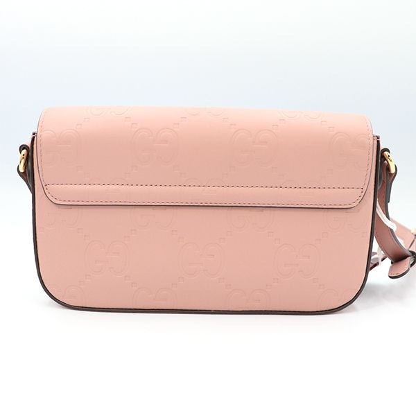 Gucci Pink Leather GG Super Mini Shoulder Bag — view 2