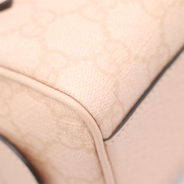 Gucci Pink GG Supreme Ophidia 2-Way Mini Bag — view 4