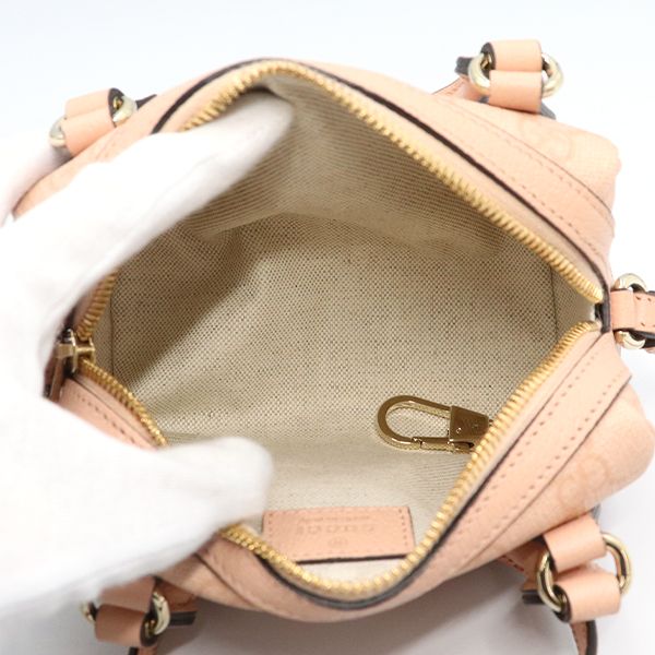 Gucci Pink GG Supreme Ophidia 2-Way Mini Bag — view 6