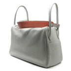 Hermes Lindy 34 Verso Shoulder Bag Handbag Taurillon Clemence Pearl — view 6