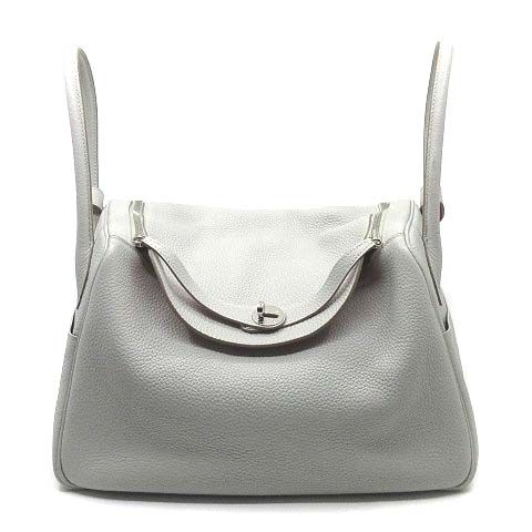 Hermes Lindy 34 Verso Shoulder Bag Handbag Taurillon Clemence Pearl — view 5