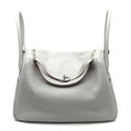 Hermes Lindy 34 Verso Shoulder Bag Handbag Taurillon Clemence Pearl — view 5