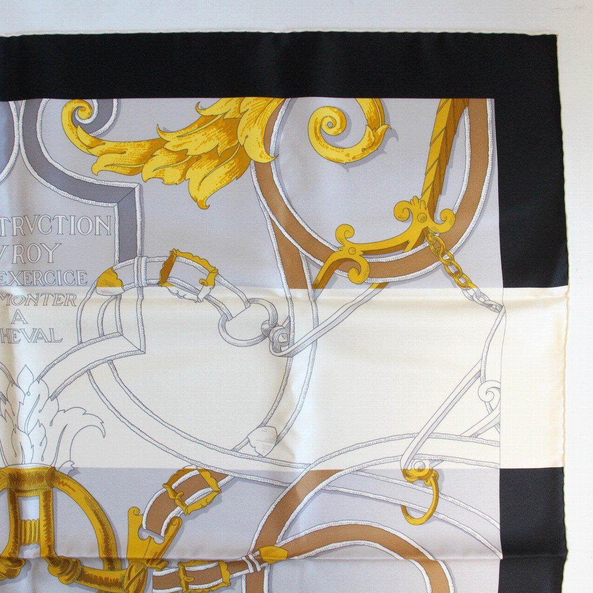 Hermes Carre 90 Scarf Badyall Teiogaku Silk Black — view 3