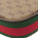 Gucci 2-Way Bag Micro GG Supreme Canvas Leather Beige and Ebony Silver Hardware — view 5