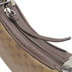 Gucci 2-Way Bag Micro GG Supreme Canvas Leather Beige and Ebony Silver Hardware — view 8