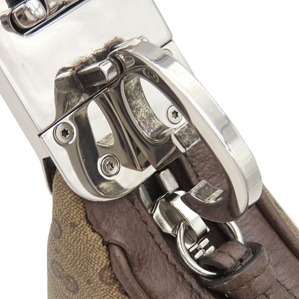 Gucci 2-Way Bag Micro GG Supreme Canvas Leather Beige and Ebony Silver Hardware — view 6
