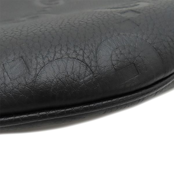 Gucci Shoulder Bag Jumbo GG Messenger Leather GG Leather Black Silver — view 4