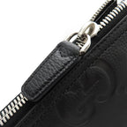 Gucci Shoulder Bag Jumbo GG Messenger Leather GG Leather Black Silver — view 6