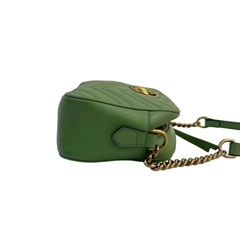 Gucci GG Marmont Quilted Leather Chain Shoulder Bag Pochette
