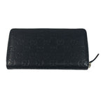 Gucci Guccissima Round Zipper Long Wallet Black Main Item Only — view 2