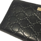 Gucci Guccissima Round Zipper Long Wallet Black Main Item Only — view 4