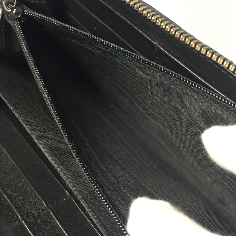 Gucci Guccissima Round Zipper Long Wallet Black Main Item Only — view 8