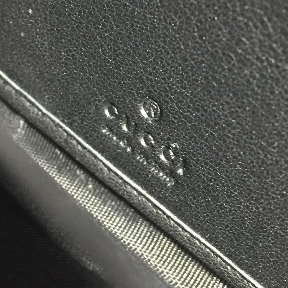 Gucci Guccissima Round Zipper Long Wallet Black Main Item Only — view 6