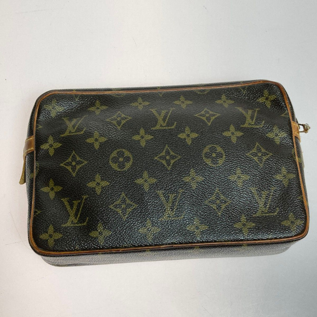 Louis Vuitton Monogram Compiegne 23 Second Bag Clutch Brown Zip — view 2
