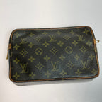 Louis Vuitton Monogram Compiegne 23 Second Bag Clutch Brown Zip — view 2