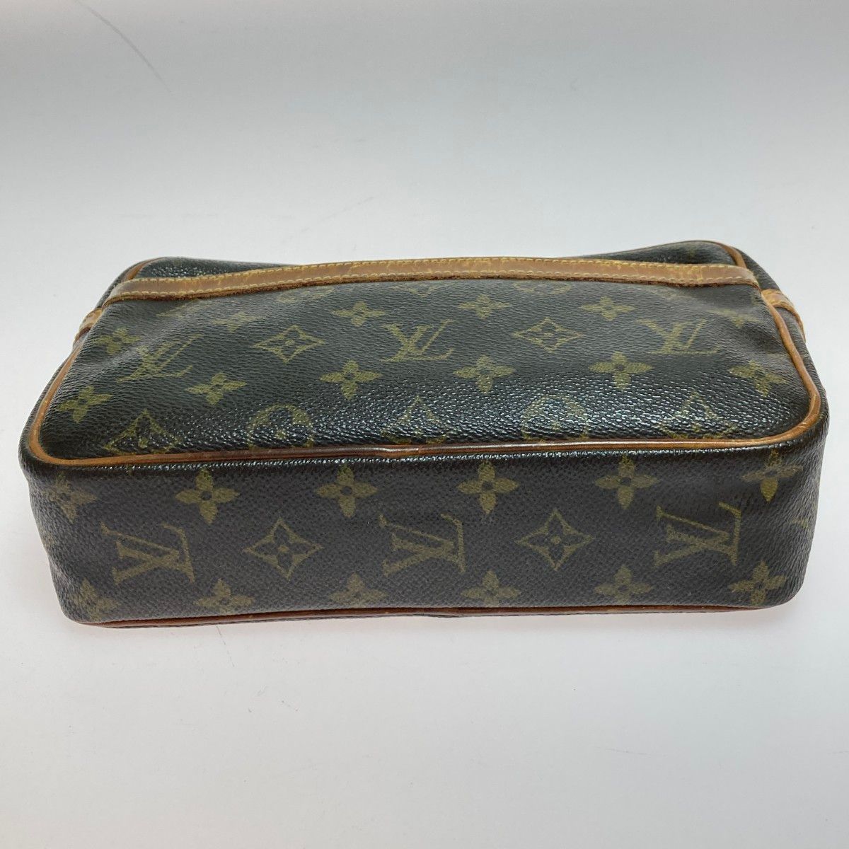 Louis Vuitton Monogram Compiegne 23 Second Bag Clutch Brown Zip — view 3