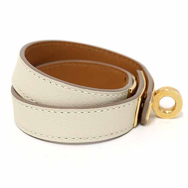 Hermes Leather Bracelet <kelly> Double Tour Vaux Swift T Stamp — view 5
