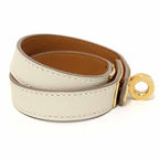 Hermes Leather Bracelet <kelly> Double Tour Vaux Swift T Stamp — view 5