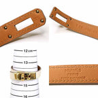 Hermes Leather Bracelet <kelly> Double Tour Vaux Swift T Stamp — view 7