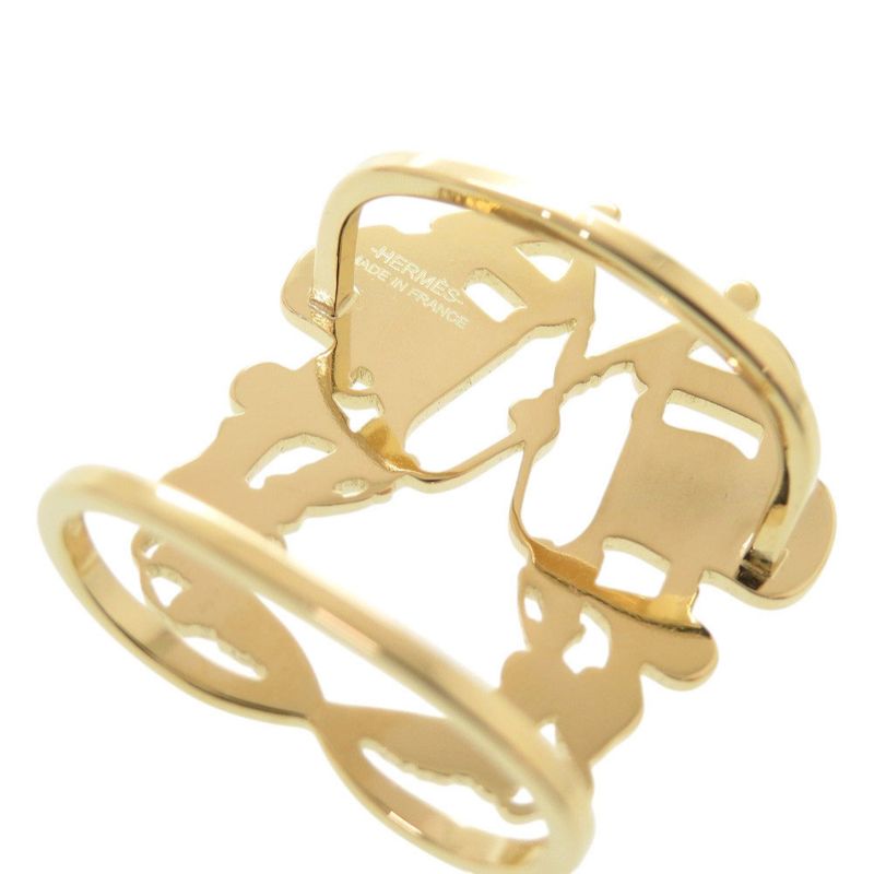 Hermes Brides de Gala Metal Gold Scarf Ring 0577 — view 4