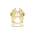 Hermes Brides de Gala Metal Gold Scarf Ring 0577 — view 3